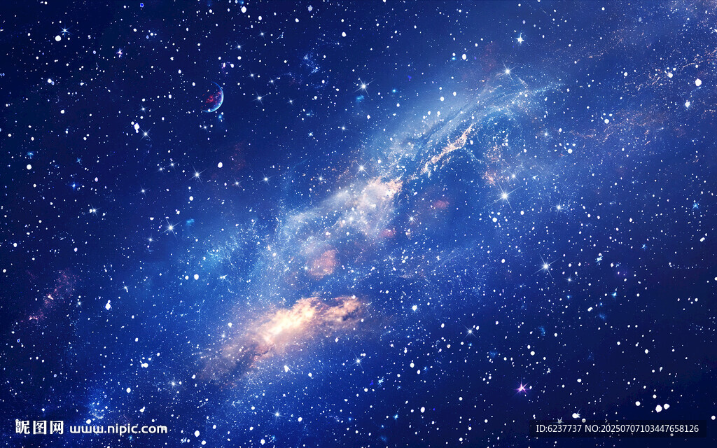 蓝色星空吊顶背景