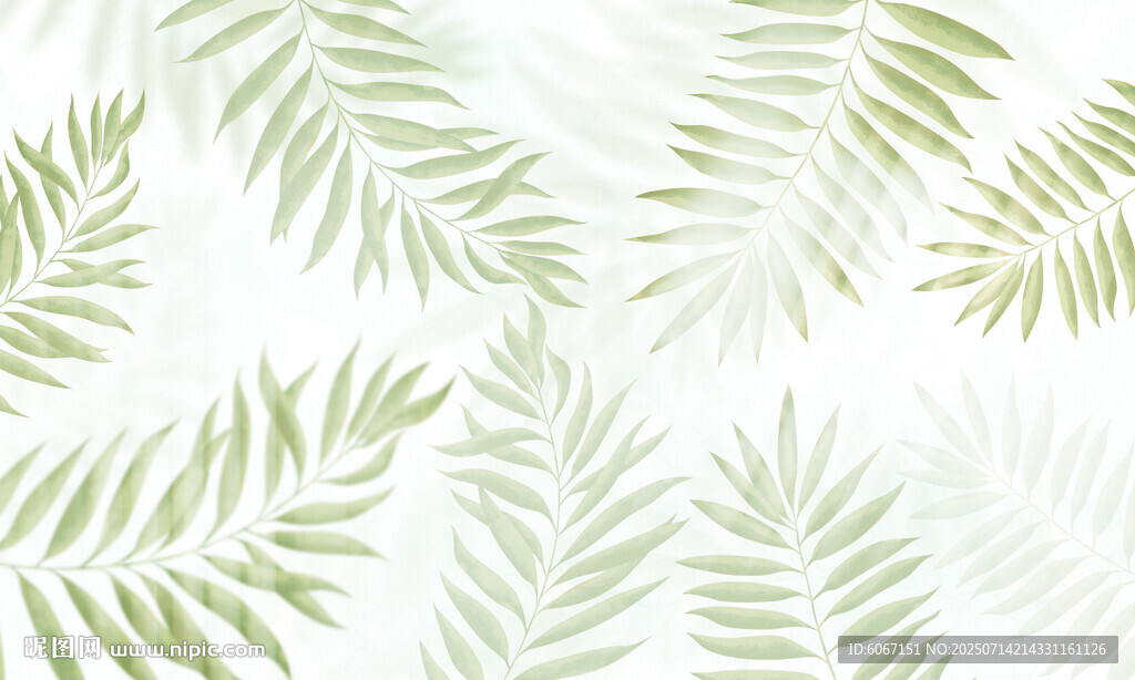 植物玻璃背景墙壁纸