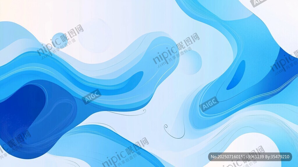 蓝色流体抽象背景图案