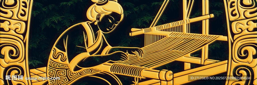 古代工匠专注雕刻场景