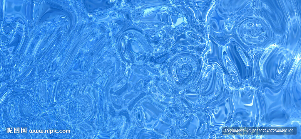 蓝色水波纹理背景图