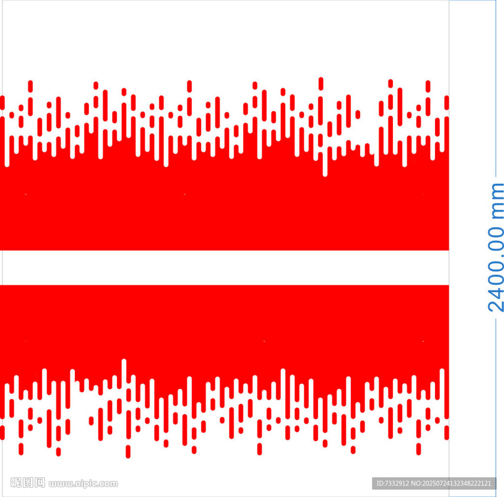 红色声波图案设计元素