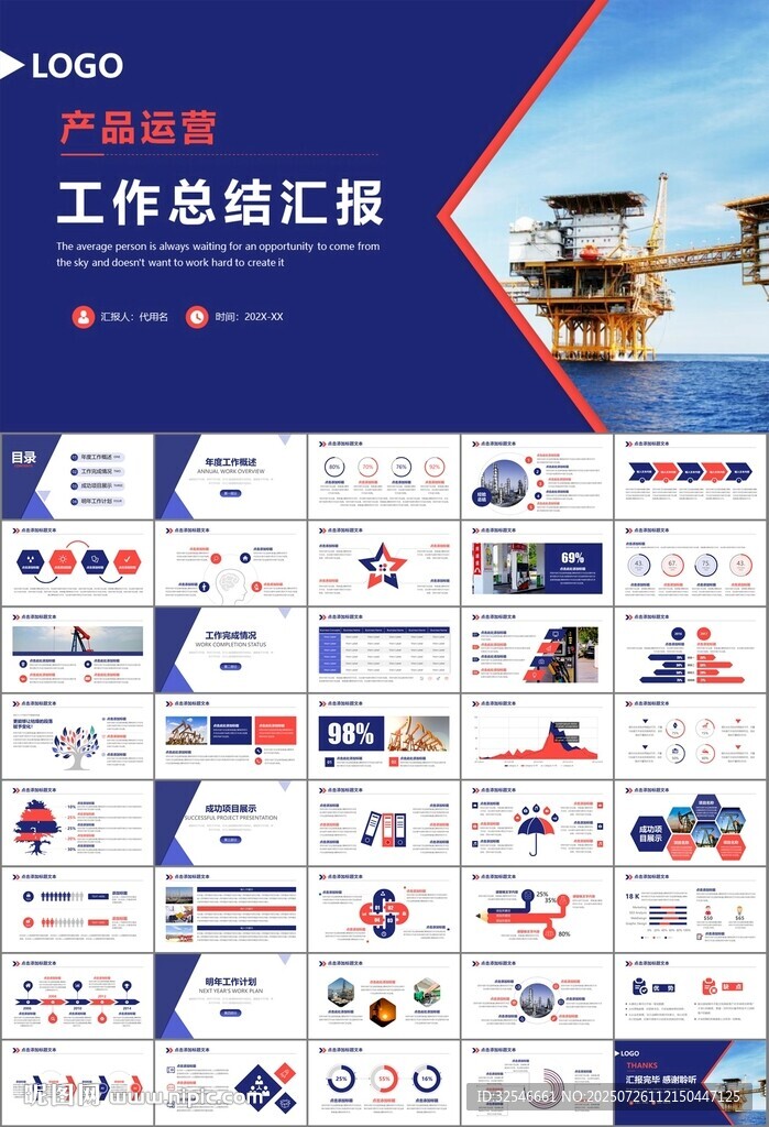 石油化工行业作总结汇报PPT
