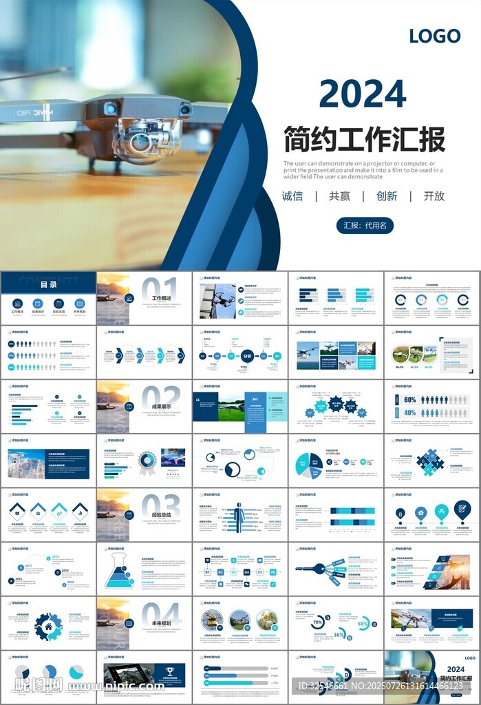 无人机行业工作总结汇报PPT