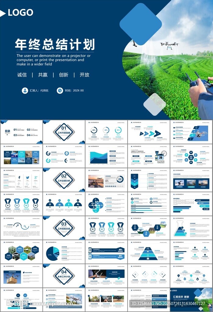 无人机行业工作总结汇报PPT