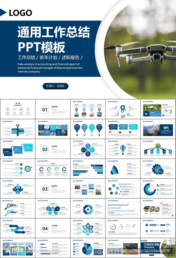 无人机行业工作总结汇报PPT