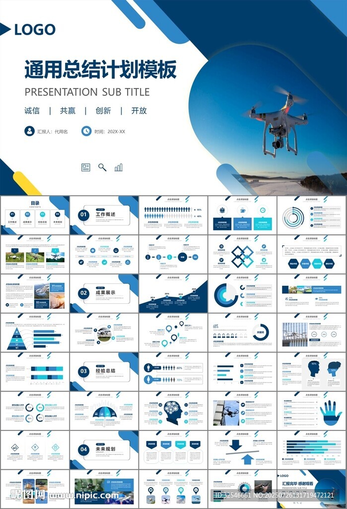 无人机行业工作总结汇报PPT