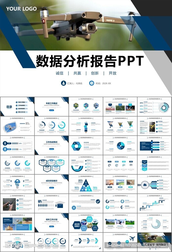 无人机行业工作总结汇报PPT