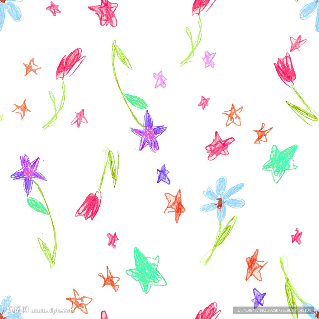 多彩花卉图案背景