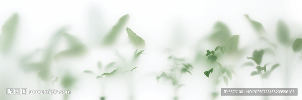 雾气磨砂膜效果绿植贴图 