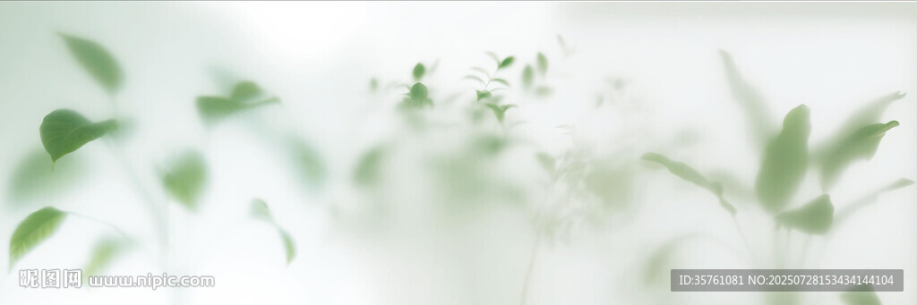 雾气磨砂膜效果绿植贴图