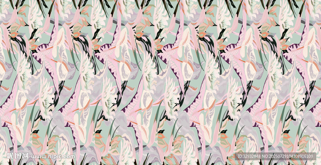 多彩花卉图案纹理