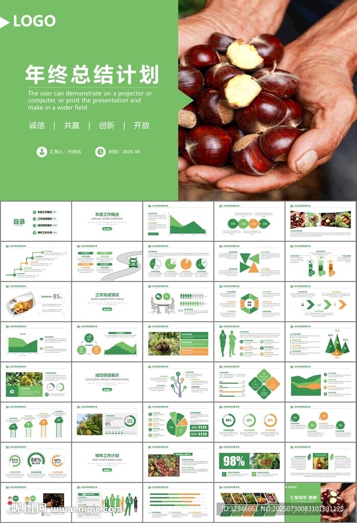 营养美食美味板栗种植宣传PPT