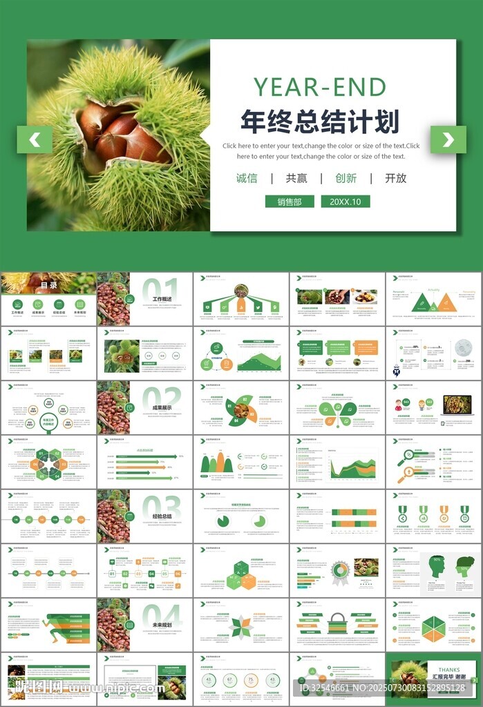 营养美食美味板栗种植宣传PPT