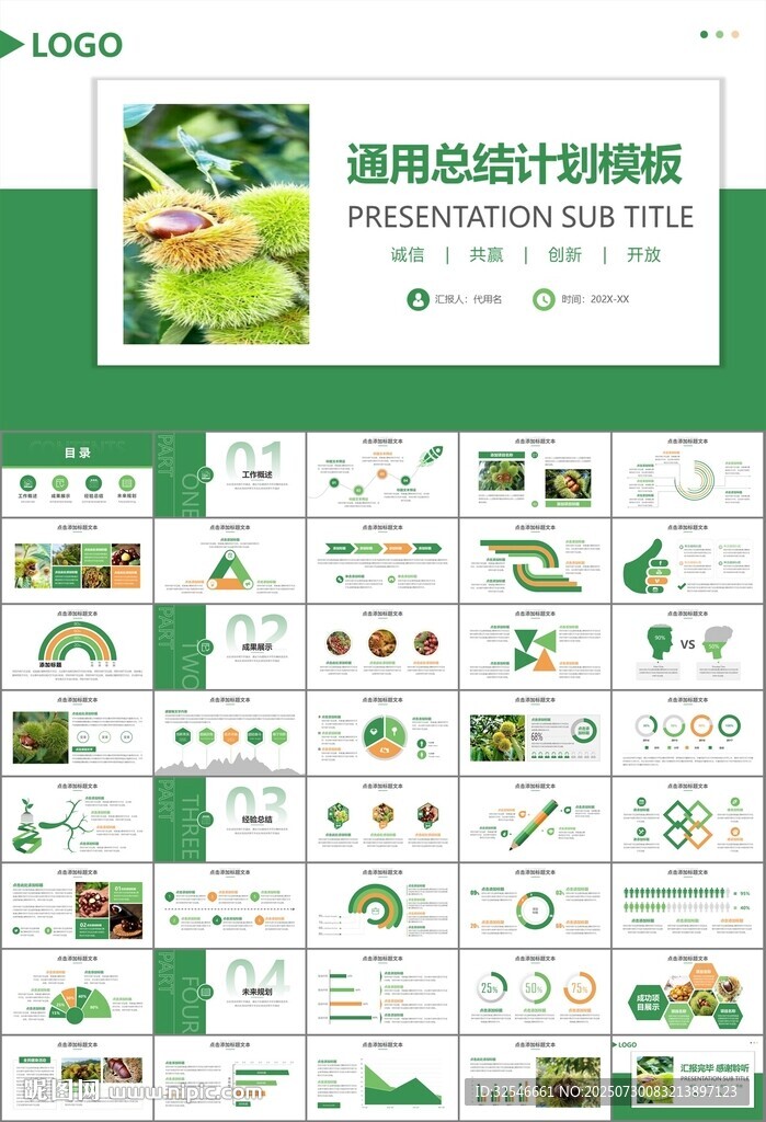 营养美食美味板栗种植宣传PPT