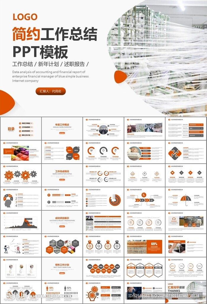纺织行业总结计划工作汇报PPT