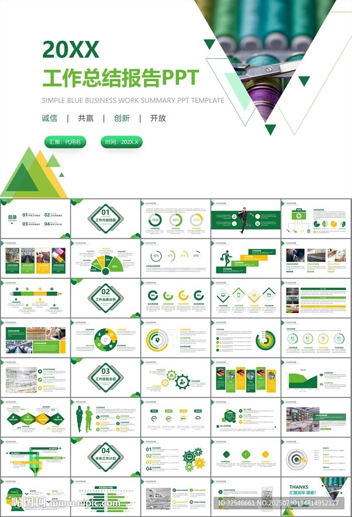 纺织行业总结计划工作汇报PPT