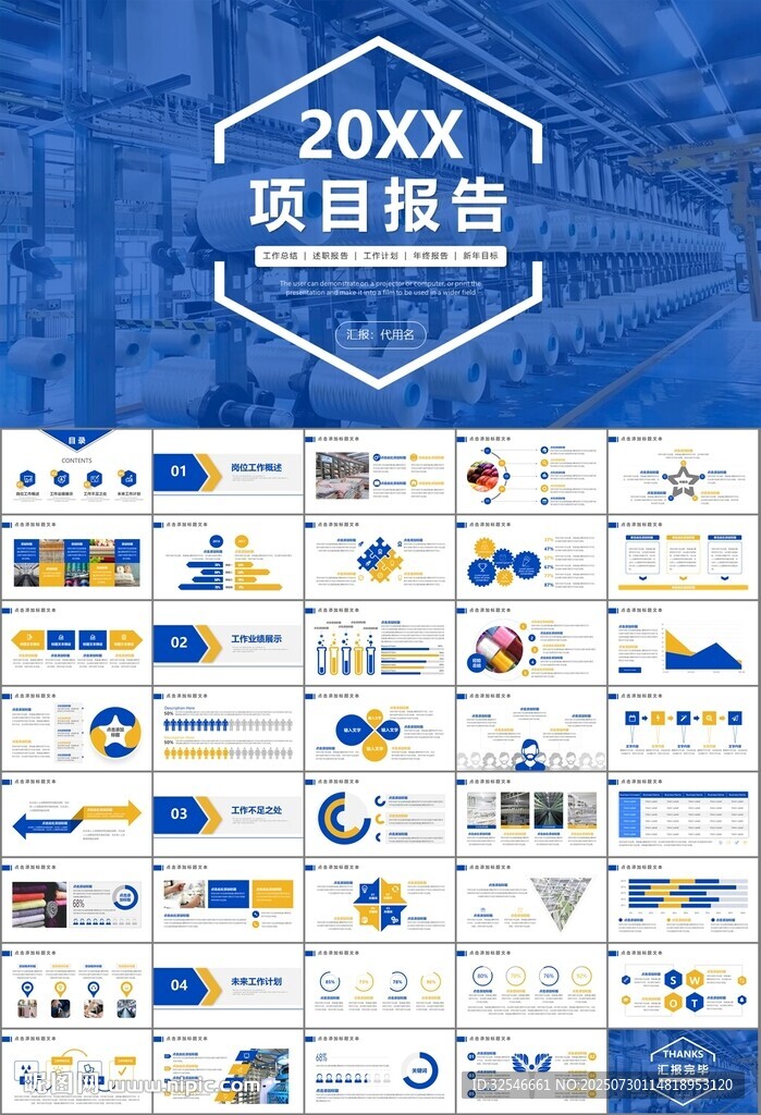 纺织行业总结计划工作汇报PPT