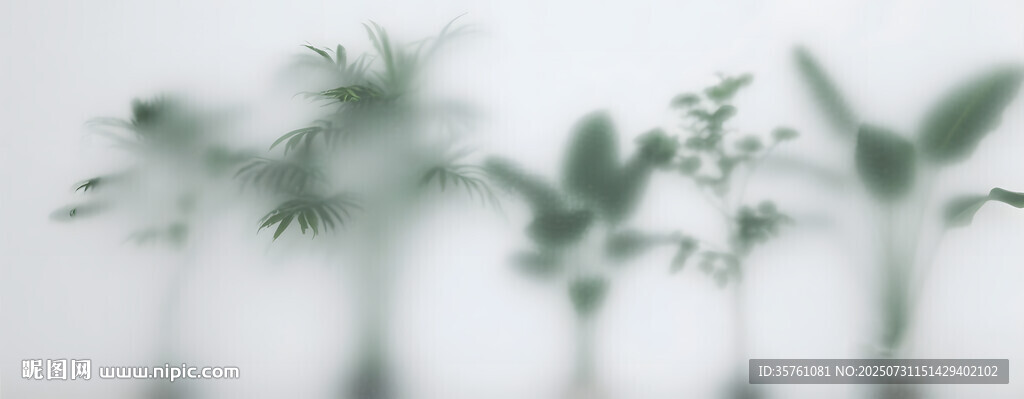 雾气磨砂膜效果绿植贴图