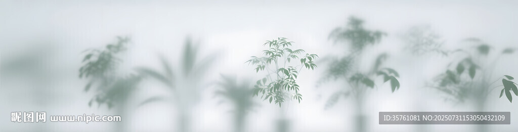 雾气磨砂膜效果绿植贴图