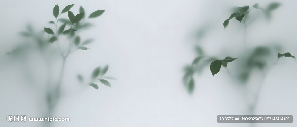 雾气磨砂膜效果绿植贴图