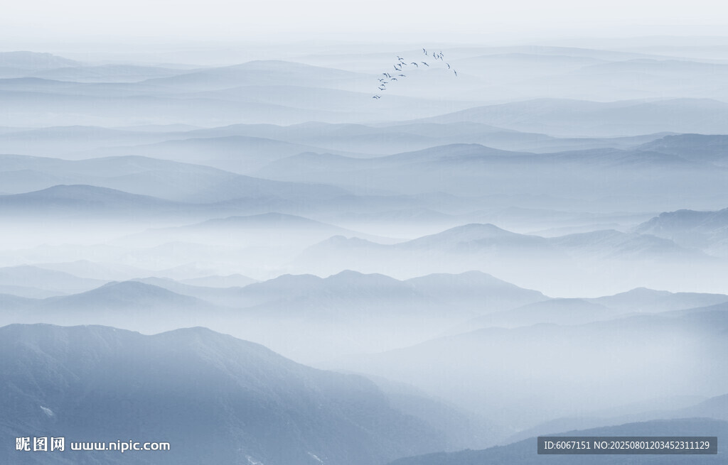 新中式山水墨画背景墙