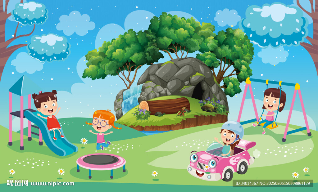 卡通儿童房背景