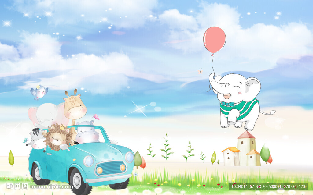 卡通儿童房背景