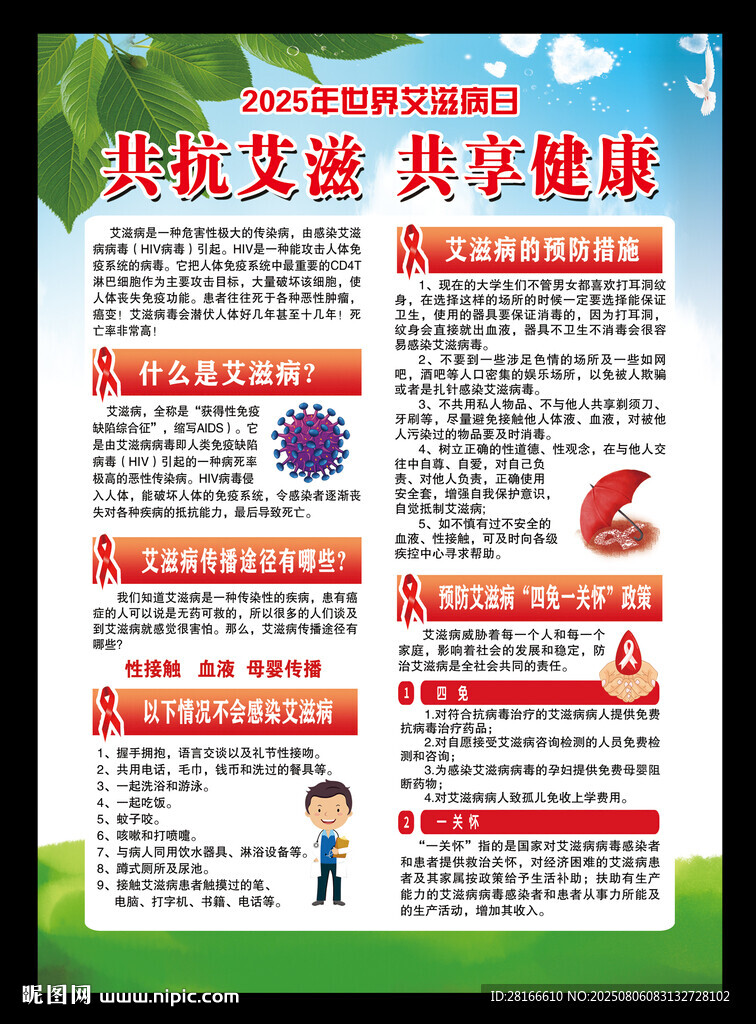 艾滋病日海报