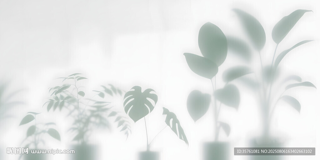 雾气磨砂膜效果绿植贴图