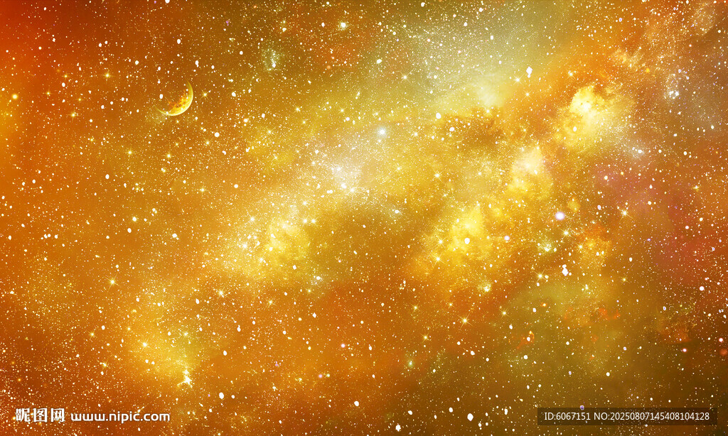 橙色星空天花软膜背景