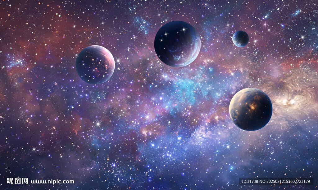 宇宙星空背景装饰画壁画