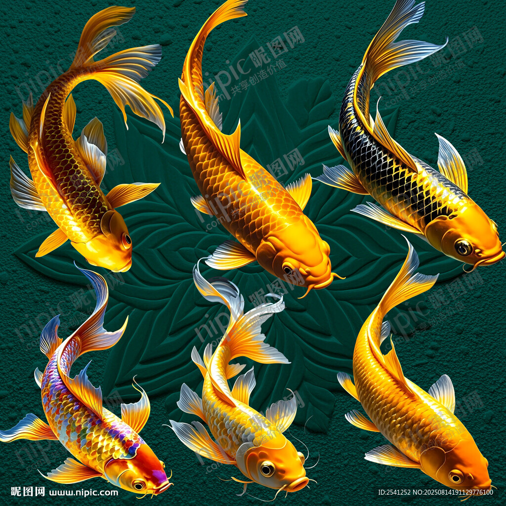 锦鲤鱼psd分层素材