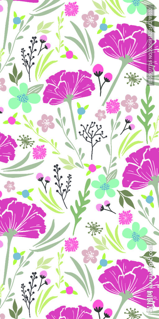 粉色花卉图案背景