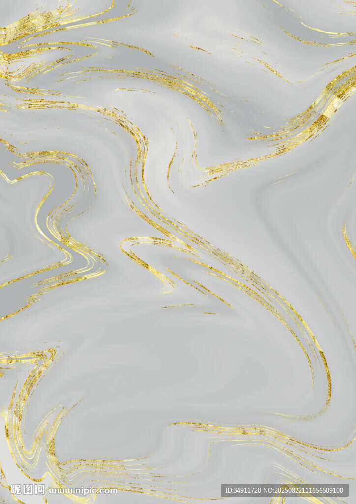 灰白大理石纹中的金色流韵