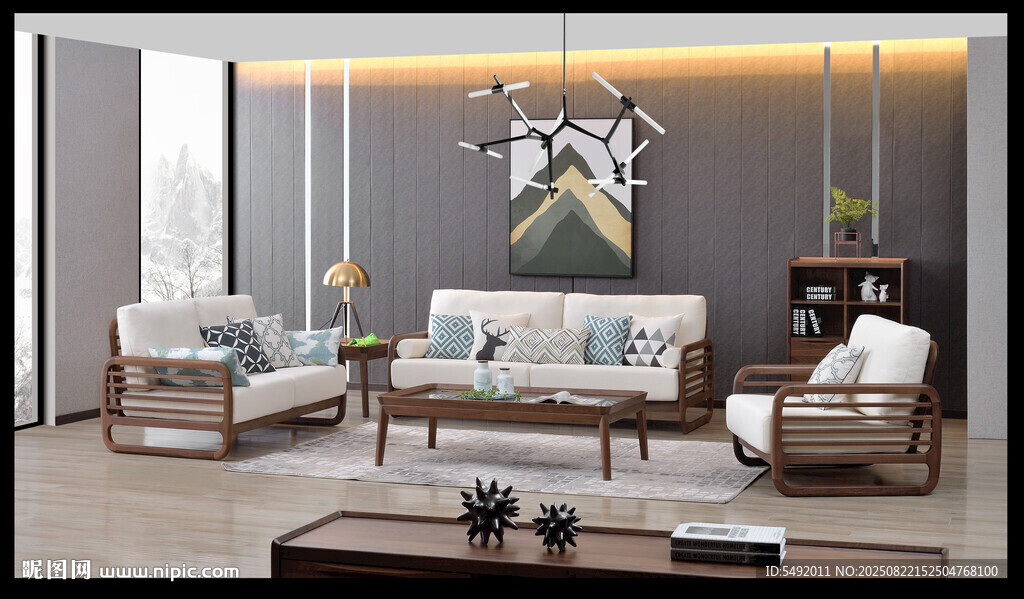 现代简约风客厅室内设计