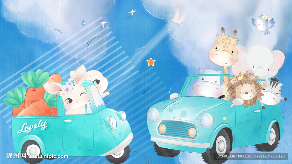 卡通儿童房背景