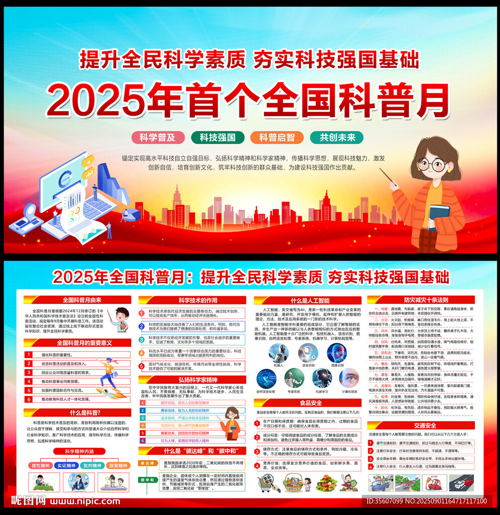 2025年全国科普月宣传海报