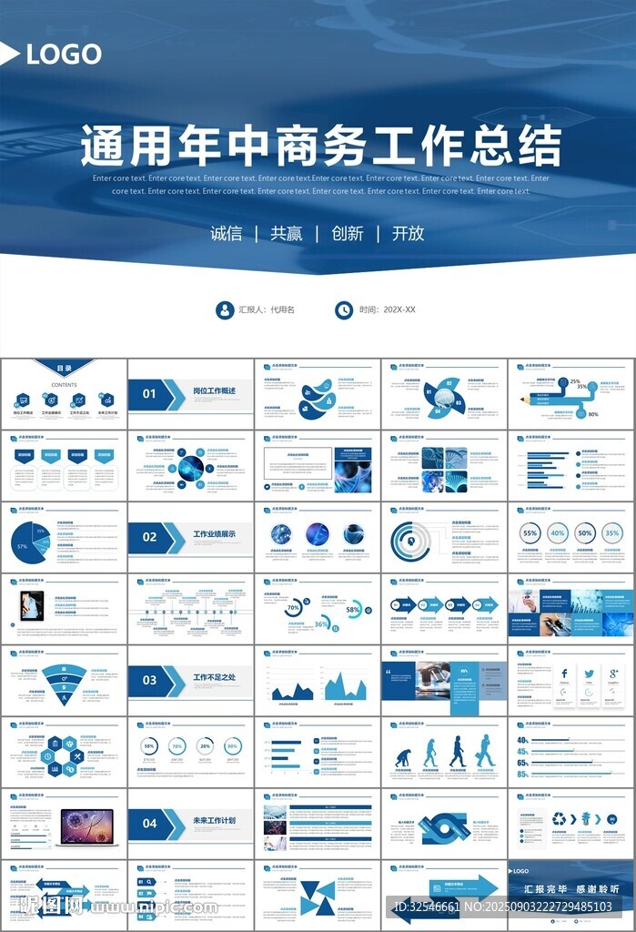 生物医疗科技DNA模板PPT