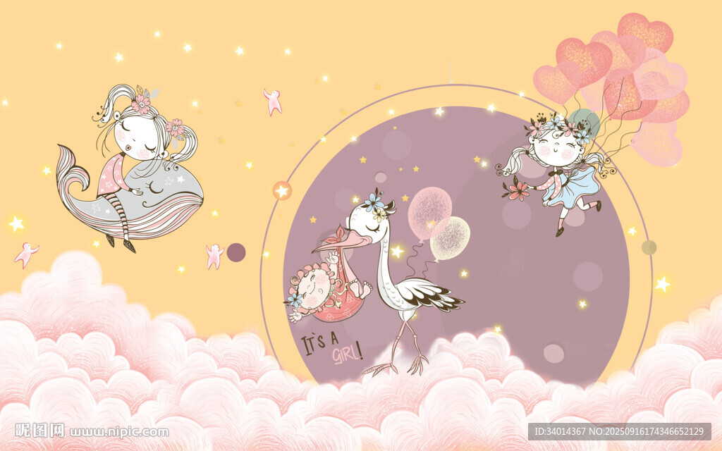 卡通儿童房背景