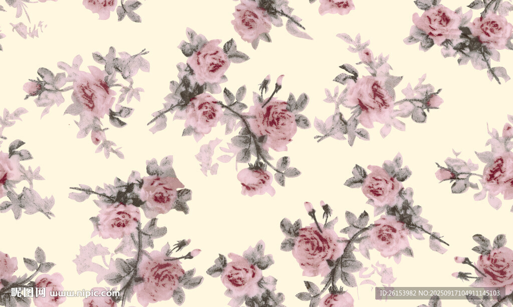 粉色花卉图案背景纹理