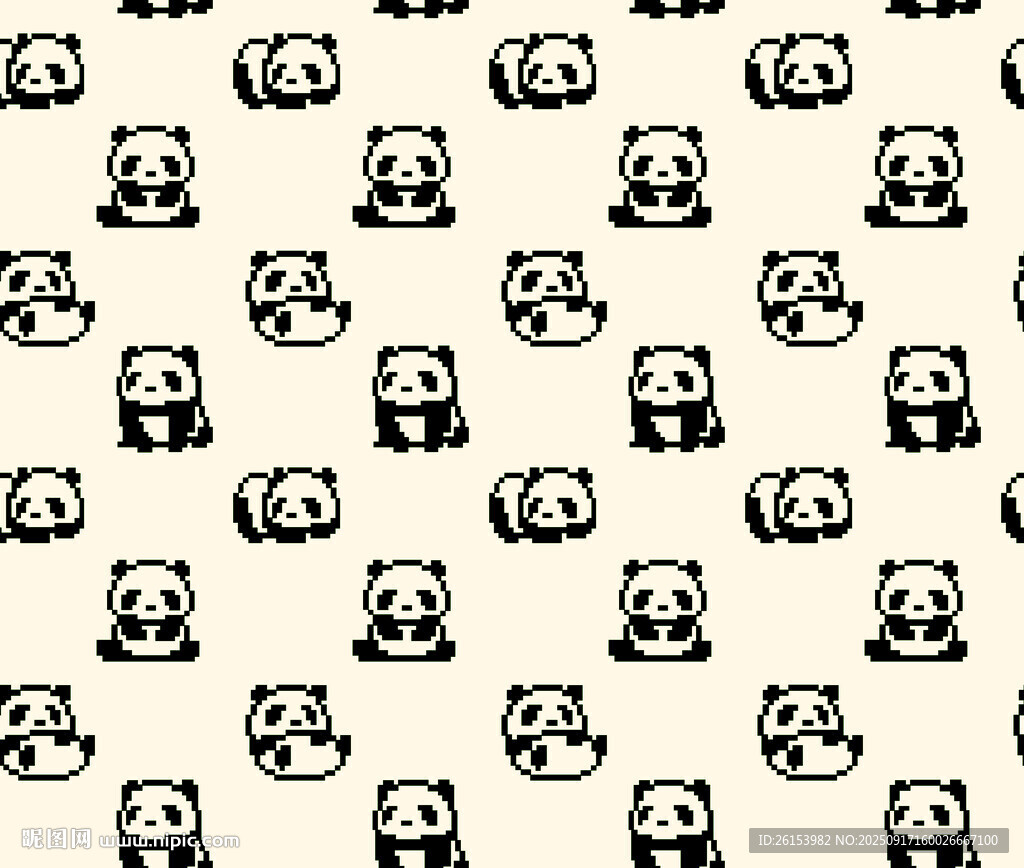 熊猫图案背景纹理