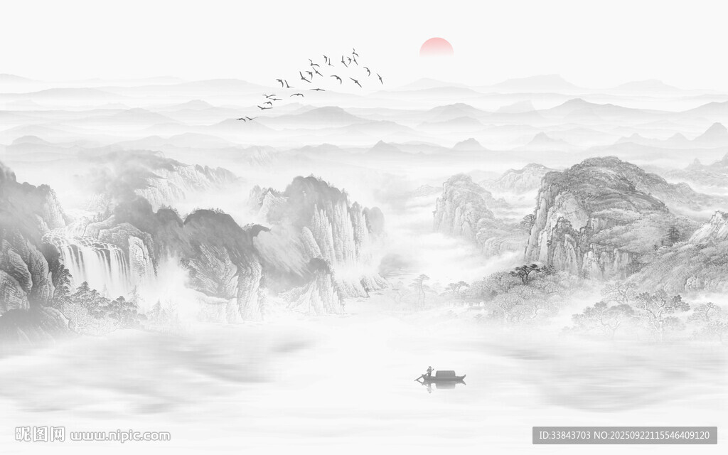国画水墨山水