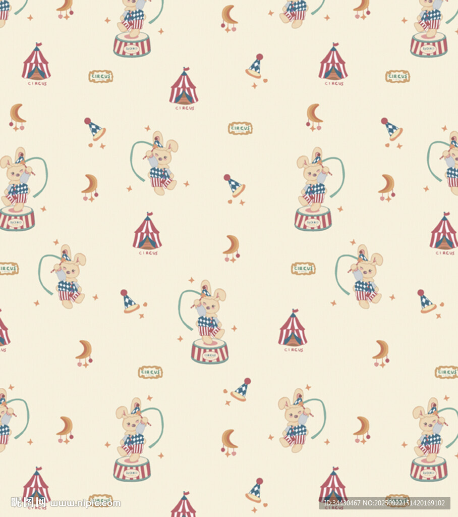 卡通马戏团图案背景