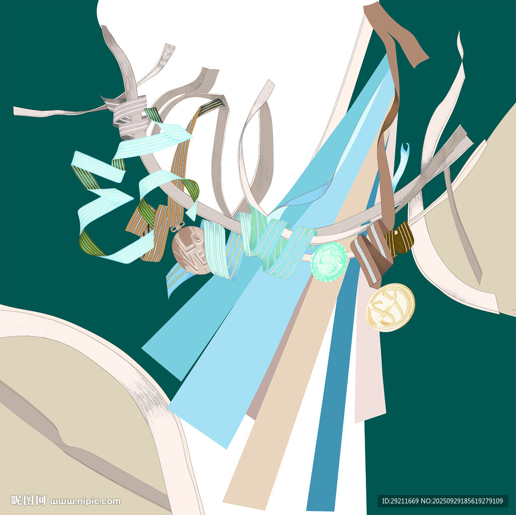 抽象几何拼接艺术图案