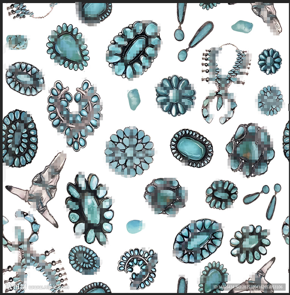 珠宝 玉石 数码印花