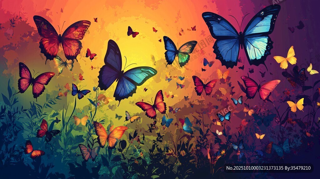 梦幻蝶舞 绚烂自然之景