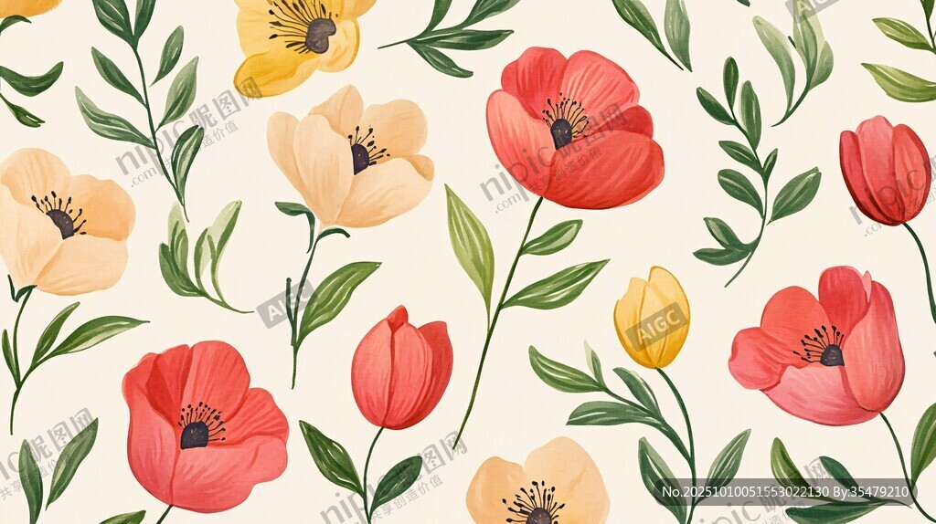 花卉图案背景图