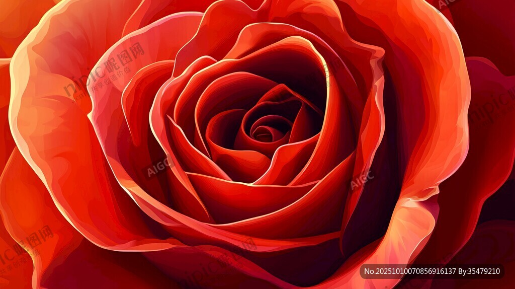 娇艳红玫瑰特写