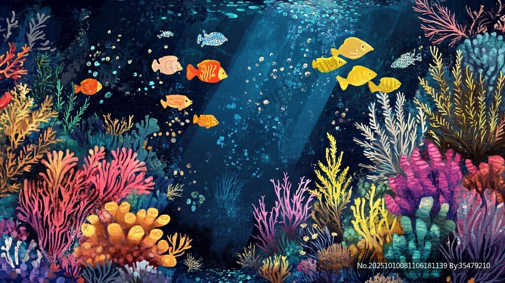 梦幻海底世界缤纷珊瑚鱼